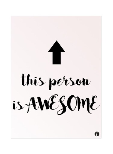 Metal Plate Of English Phrases Poster Pink/Black