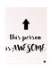 Metal Plate Of English Phrases Poster Pink/Black