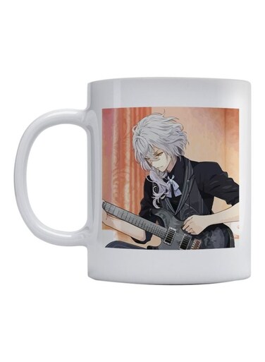 Guitar Player Anime Printed Coffee Mug White/Black/Beige