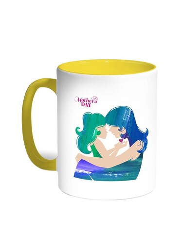Mothers Day Printed Coffee Mug Yellow/White 11ounce