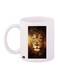 Lion Printed Coffee Mug White/Yellow/Black