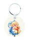 2-In-1 Free Printed Keychain And Necklace White/Blue/Beige
