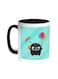 Cartoon Drawing - The Joy Of Eid Printed Coffee Mug Black/White 11ounce