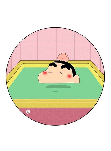 The Anime Shin Chan Printed Fridge Magnet Round Multicolour