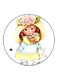 Vintage Art Printed Fridge Magnet Multicolour