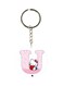 Initial U Designed Dual Sided Keychain