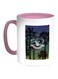Beach Party Printed Coffee Mug Blue/White/Pink 11ounce