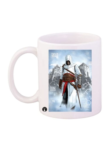 Assassin's Creed Printed Mug White/Blue/Grey Standard Size