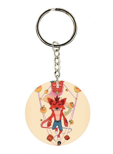 Double Sided Crash Printed Keychain