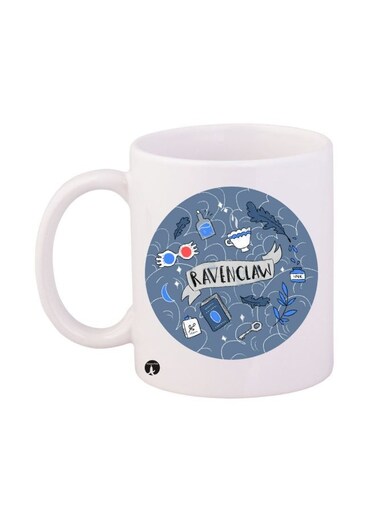 Harry Potter Ravenclaw House Printed Mug White/Blue/Black 12ounce