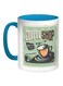 Old Coffee Shop Printed Coffee Mug Turquoise/White/Green