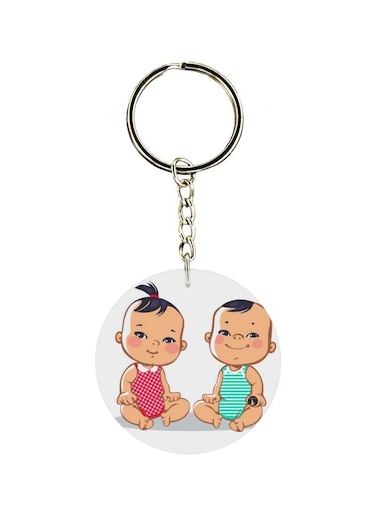 Babies Printed Double Sided Keychain