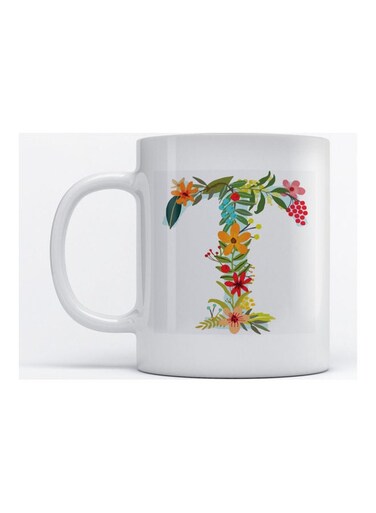 Mug Alphabet T for Coffee and Tea White 350ml
