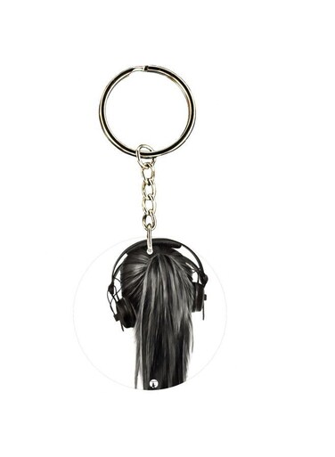 Headphone Character Printed Keychain