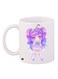 Cartoon Girl Printed Coffee Mug White/Purple/Blue