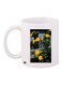 Roses Printed Coffee Mug White/Green/Yellow 11ounce