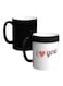 Printed Ceramic Magic Coffee Mug White/Red/Black 12ounce