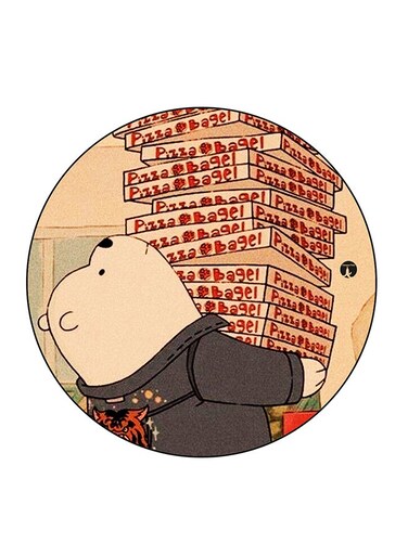 Pooh Printed Fridge Magnet Multicolour 5.5 x 5.5cm