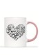 Calligraphy Love Heart Ceramic Coffee Mug