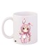 Cartoon Girl Printed Coffee Mug White/Pink/Beige 11ounce