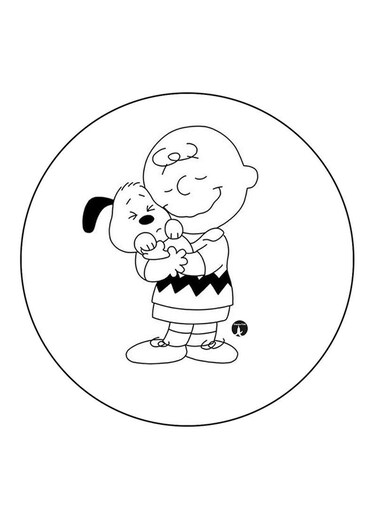 Snoopy Printed Fridge Magnet Round Multicolour
