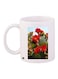 Cactus Flower Printed Coffee Mug White/Green/Red 11ounce
