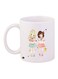Cartoon Printed Coffee Mug White/Pink/Blue 11ounce
