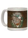 Rise And Shine Coffee Skull Printed Coffee Mug White/Brown/Green