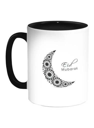 Eid Mubarak Printed Coffee Mug Black/White