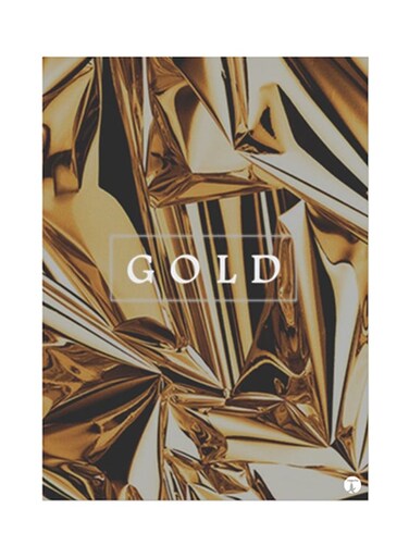 English Phrases Metal Plate Poster Gold/Black 15 x 20cm