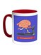 Brain Treadmill Workout Printed Coffee Mug Blue/White/Red 11ounce