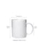 RYN&reg; Printed Ceramic Coffee Mug Gift for Coffee and Tea Lovers 11 Oz alphabet X
