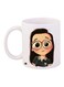 Cartoon Girl Printed Coffee Mug White/Beige/Black 11ounce