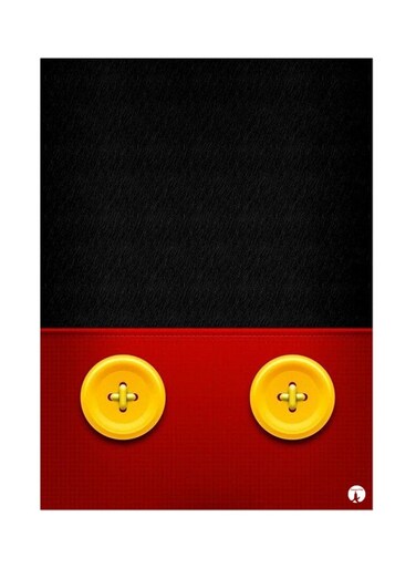 Metal Plate Of Disney Poster Black/Yellow/Red