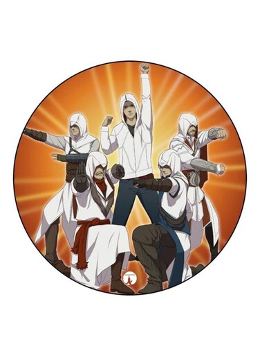 Assassin's Creed Printed Fridge Magnet Orange/White/Brown