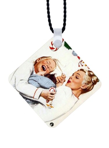 Pop Art Printed Car Mirror Pendant