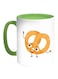 Food - Cakes With Sugar Printed Coffee Mug White/Green 11ounce