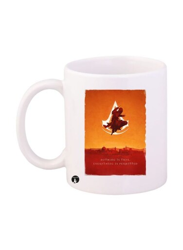 Assassin's Creed Printed Mug White/Orange/Red Standard Size
