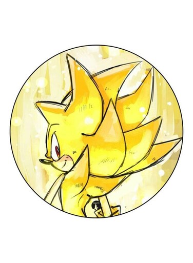 Sonic Printed Fridge Magnet Yellow/White