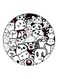 Monsters Printed Fridge Magnet White/Black