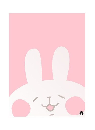Metal Plate Of A Rabbit Poster Multicolour