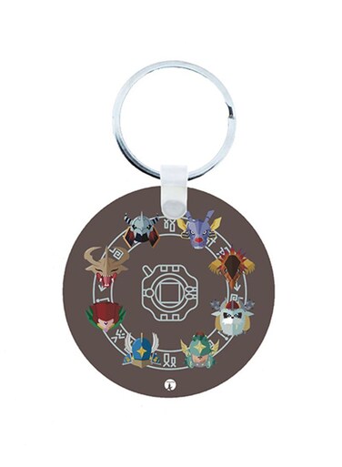 Digimon Anime Wooden Keychain