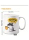 Coffee Mug 11oz, Arabic "Being Awake Doesn't Mean I'll Always Be Awake" Gift for Cat Lovers Funny Present to Friends in Red