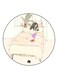 A Girl Printed Fridge Magnet Beige/Purple/Red