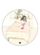 A Girl Printed Fridge Magnet Beige/Purple/Red