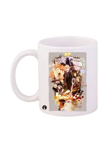Kingdom Hearts Printed Mug White/Yellow/Purple 12ounce