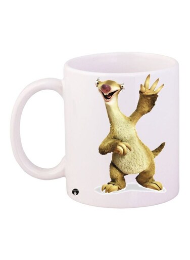 Animal Printed Coffee Mug White/Beige 11ounce