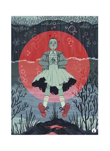 Stranger Things Metal Plate Poster Grey/Red/Black 15x20cm