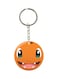 Pokemon Printed Keychain Orange/Black/Silver
