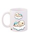 Printed Coffee Mug White/Blue 11ounce